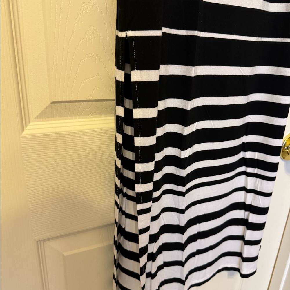 Athleta Black and White Striped Maxi Skirt - Picture 3 of 7